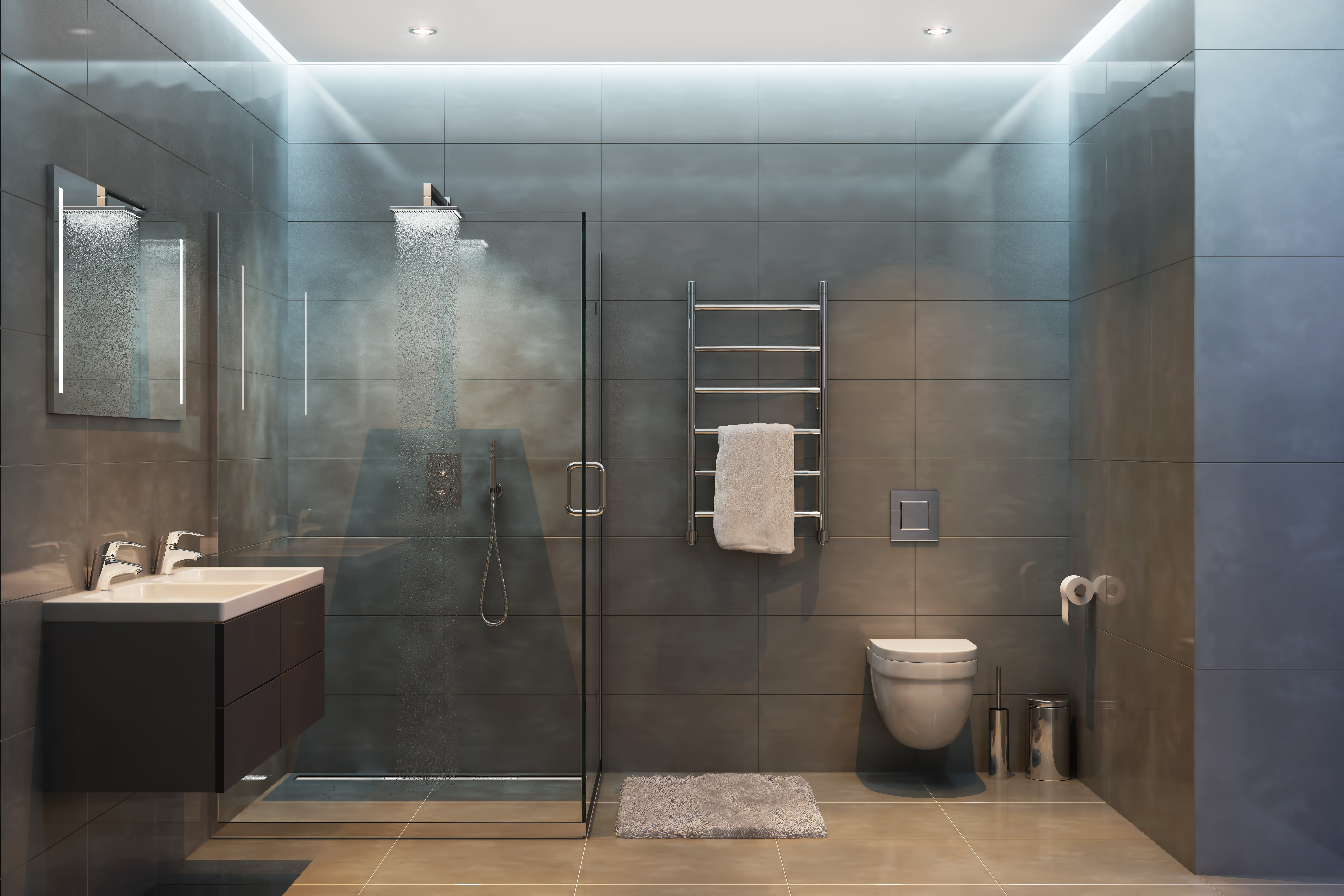 Badezimmer Einbaustrahler Aqua 230Volt GU10 LED Einbauspots für Bad & Dusche 