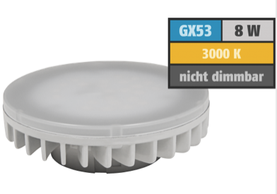 LED-Strahler 8Watt warmweiß GX53 LS-853