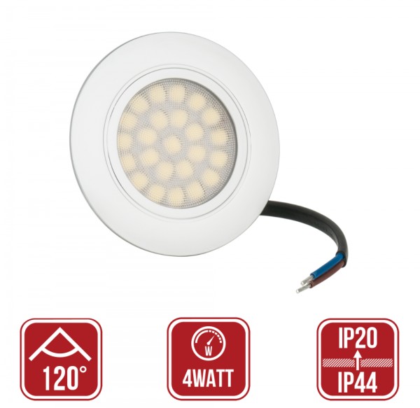 LED IP44 Einbauleuchte Trevi 4Watt 230Volt